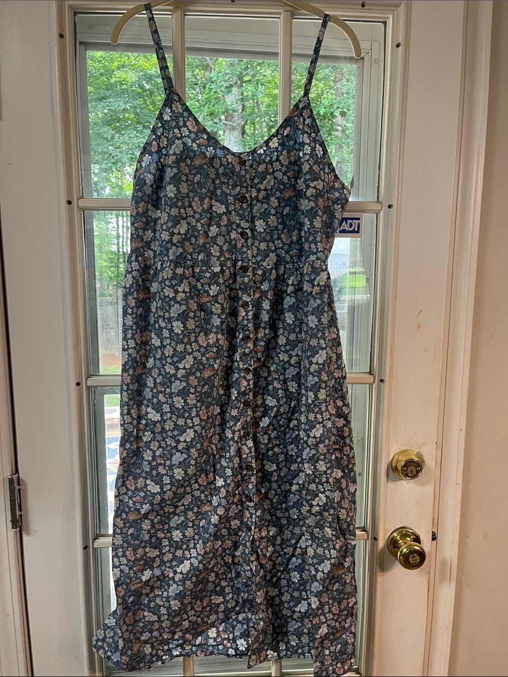 Natural Reflections Blue Floral Midi Dress